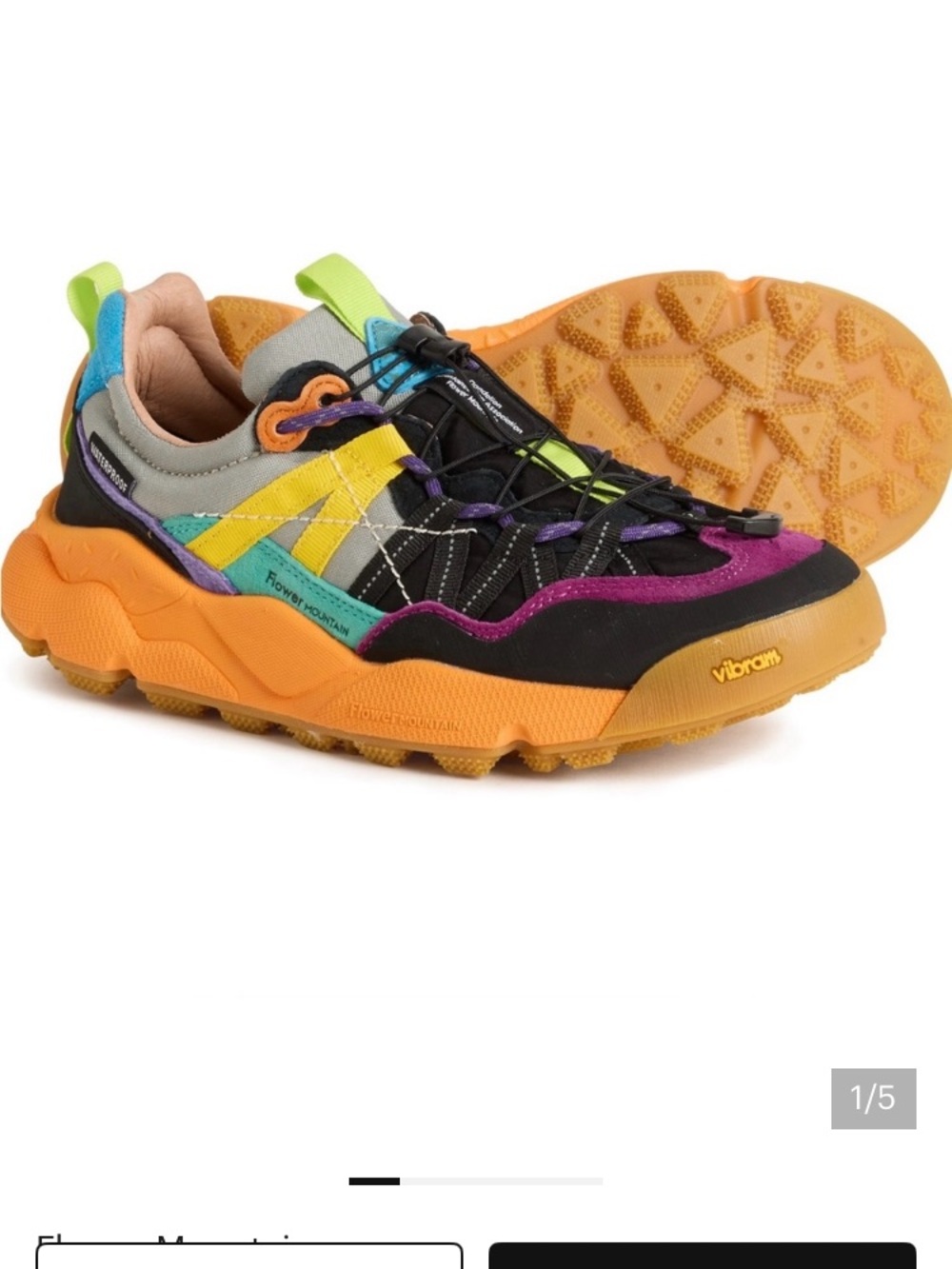 Flower Mountain Iwano 2 Women's Trail Sneakers - Orange Multicolor